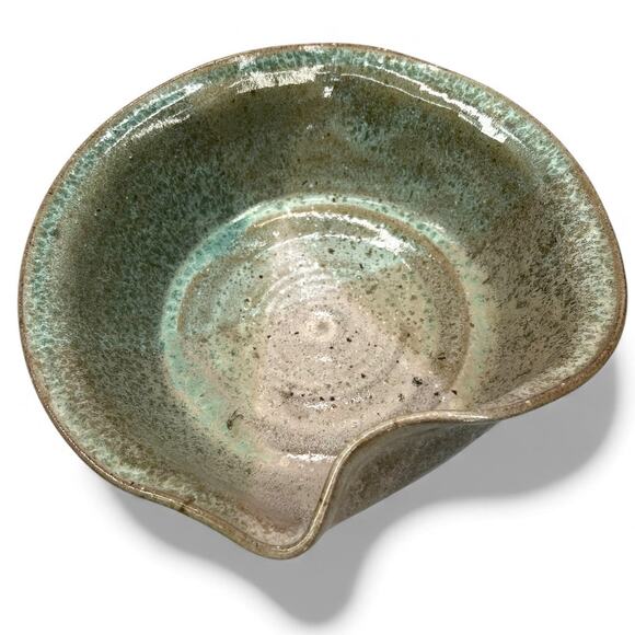 Vintage Artisan Signed handmade ceramic pour bowl Decorative Pottery Glazed - Picture 3 of 5